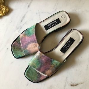 Stuart weitzman snakeprint slides